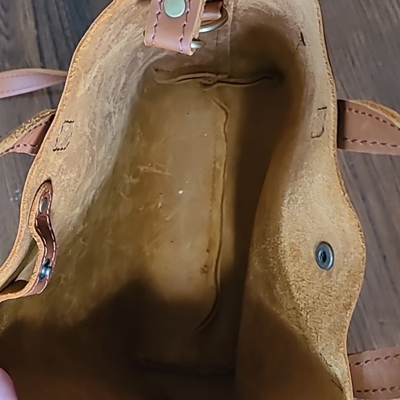 Portland Leather Mini Crossbody Tote - Honey - Picture 4 of 10